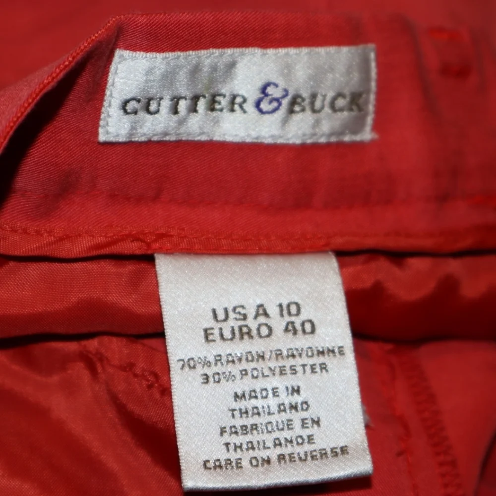Cutter & Buck Bright Orange Shorts Size 10 - Picture 6 of 7